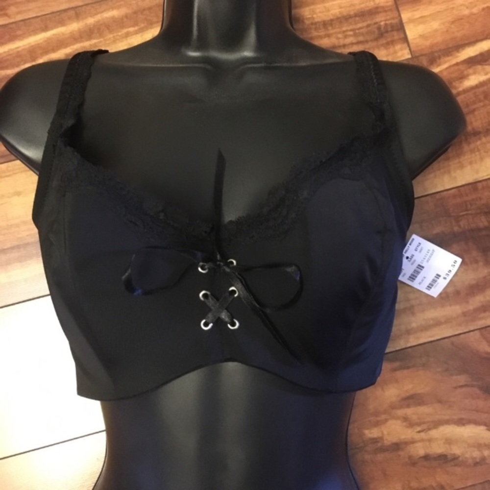 2 black Fredericks corset bras $10